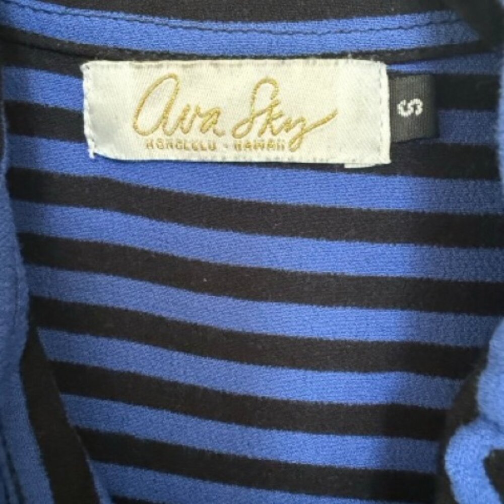 Fighting Eel Ava Sky Button Down Blouse- Size S - image 2